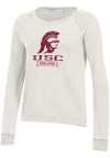 Main image for Womens USC Trojans Ivory Alternative Apparel Lazy Day Crew Sweatshirt