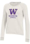 Main image for Womens Washington Huskies Ivory Alternative Apparel Lazy Day Crew Sweatshirt