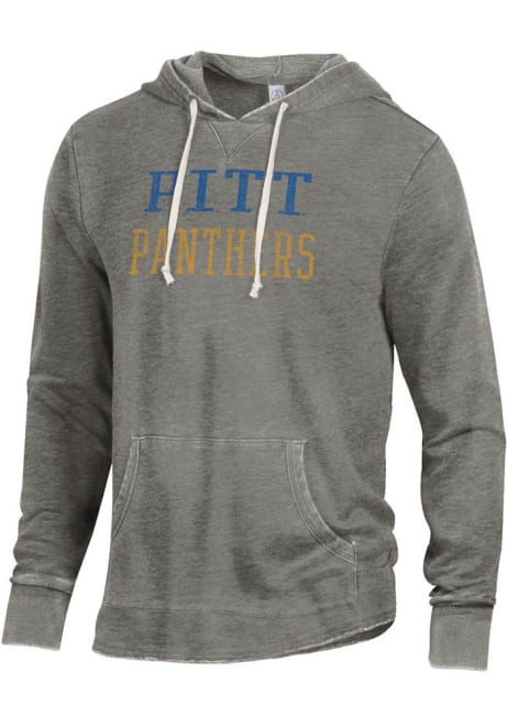 Mens Pitt Panthers Grey Alternative Apparel School Yard Long Sleeve Fashion Hood