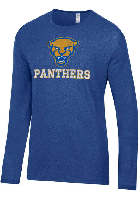 Mens Pitt Panthers Blue Alternative Apparel Keeper Long Sleeve Fashion T Shirt