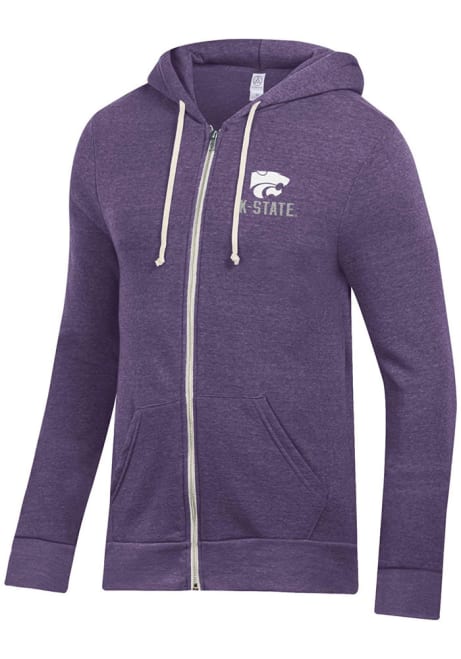 Mens K-State Wildcats Purple Alternative Apparel Rocky Long Sleeve Zip Fashion
