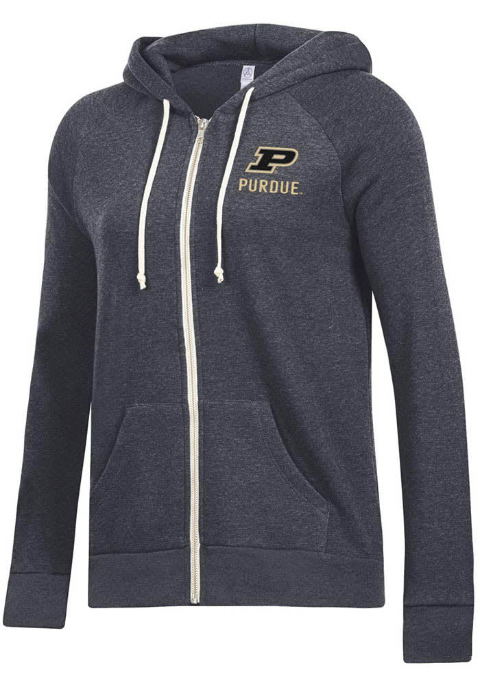 Womens Purdue Boilermakers Black Alternative Apparel Adrian Hooded Sweatshirt