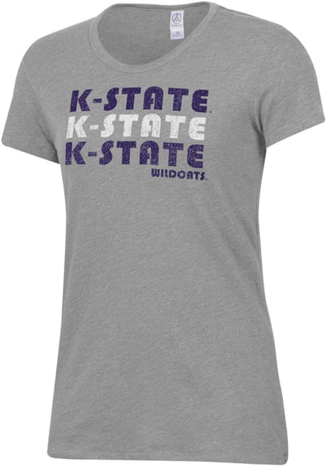 K-State Wildcats Grey Alternative Apparel Keepsake Short Sleeve T-Shirt