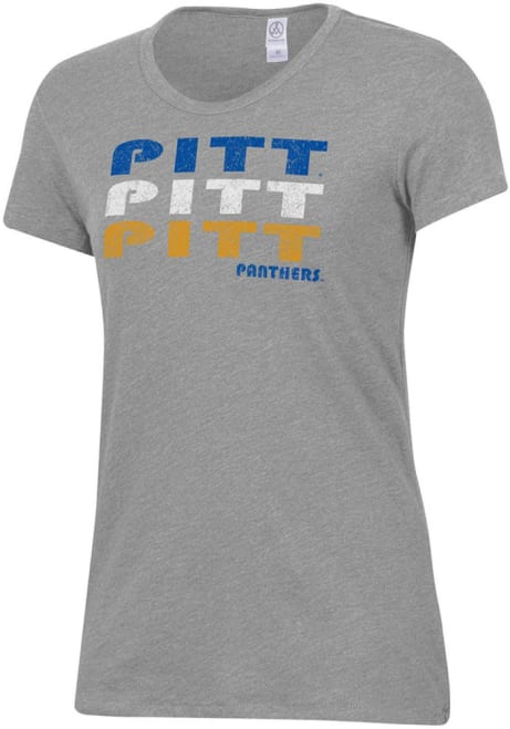 Pitt Panthers Grey Alternative Apparel Keepsake Short Sleeve T-Shirt