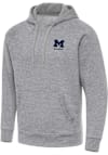 Main image for Mens Michigan Wolverines Grey Antigua Victory Alumni Hooded Sweatshirt