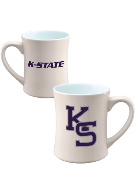 White K-State Wildcats 16 oz Secondary Full Color Logo Mug