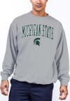 Main image for Michigan State Spartans Mens Grey Arch Mascot Big and Tall Crew Sweatshirt