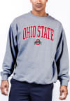 Main image for Ohio State Buckeyes Mens Grey Arch Mascot Big and Tall Crew Sweatshirt