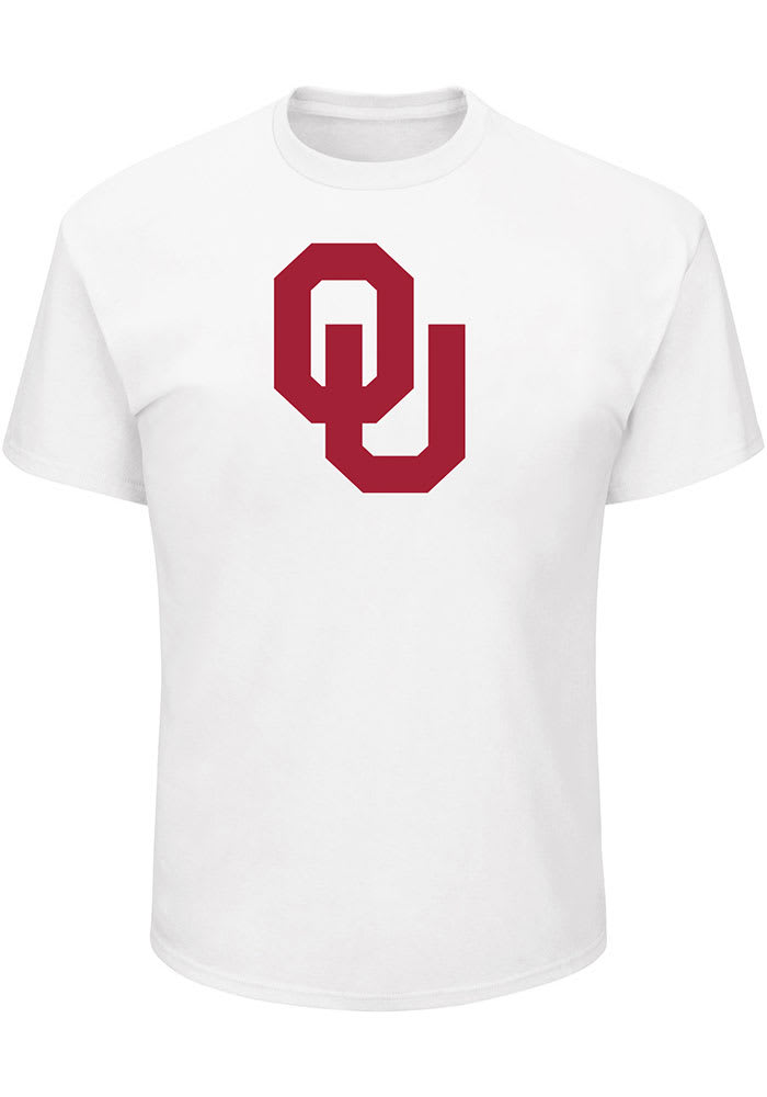 Oklahoma Sooners Mens White Primary Logo Big and Tall T Shirt