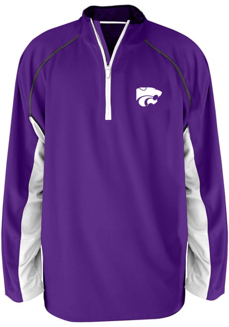 Mens Purple K-State Wildcats Side Panel Qtr Zip