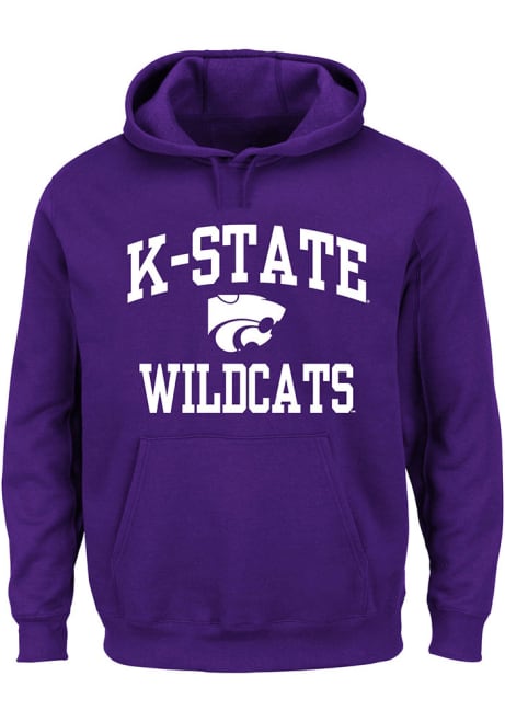 Mens Purple K-State Wildcats Team Fleece Big and Tall Hooded Sweatshirt
