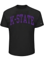 K-State Wildcats Arch Name T-Shirt - Black