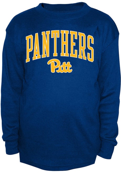 Mens Blue Pitt Panthers Thermal Big and Tall Long Sleeve T-Shirt