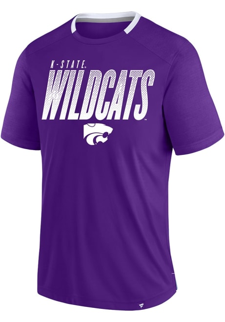 K-State Wildcats Fade Dot Slant Big and Tall T-Shirt - Purple