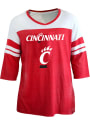 Cincinnati Bearcats Womens Contrast 3/4 + T-Shirt - Red