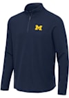 Main image for Mens Michigan Wolverines Navy Blue Antigua Sync Qtr Zip Pullover