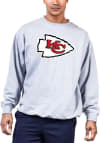 Main image for Kansas City Chiefs Mens Grey TEAM LOGO Big and Tall Crew Sweatshirt