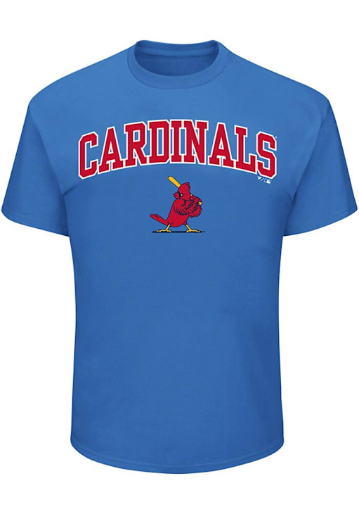 St Louis Cardinals Mens LIGHT BLUE Arch Name Big and Tall T-Shirt