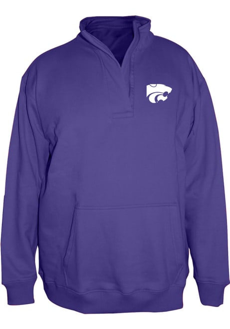 Womens Purple K-State Wildcats Mock Neck+ 1/4 Zip Pullover