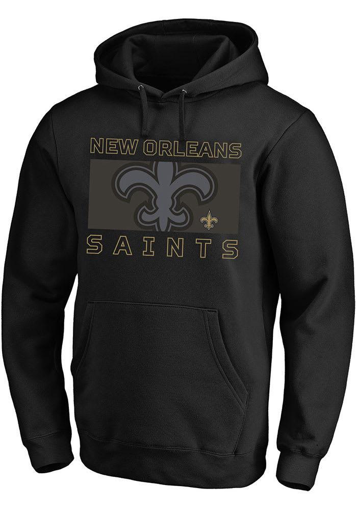 New Orleans Saints Mens Team Name BLACK Hoodie