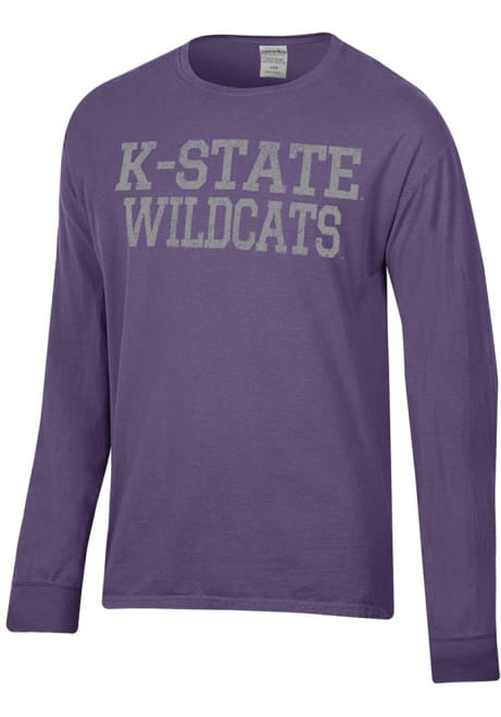 Mens K-State Wildcats Purple ComfortWash Garment Dyed Tee