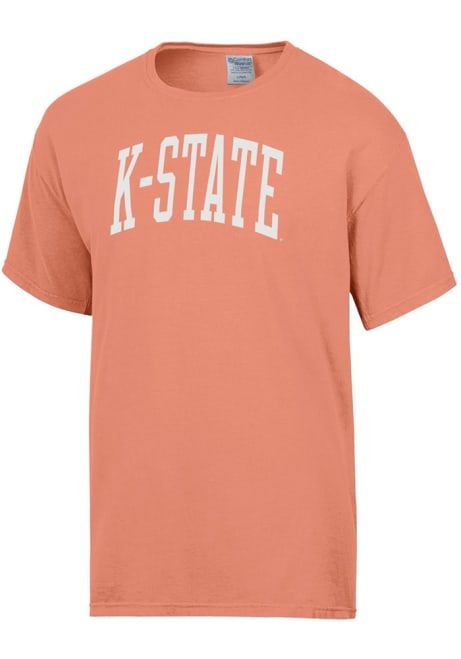 K-State Wildcats Orange ComfortWash Garment Dyed Wordmark Short Sleeve T Shirt