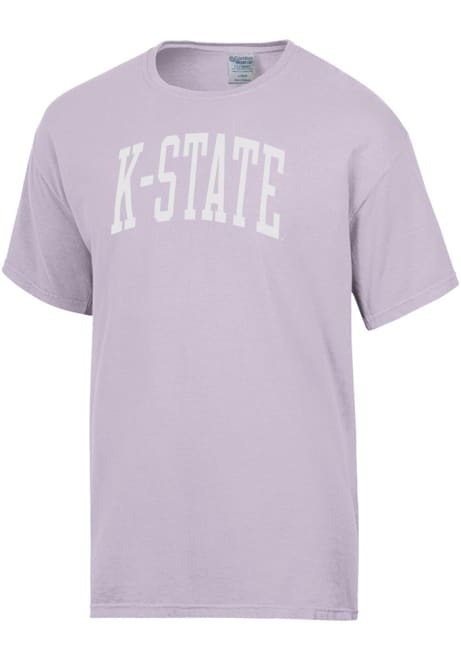 K-State Wildcats Lavender ComfortWash Garment Dyed Wordmark Short Sleeve T Shirt