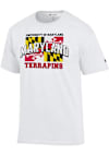 Main image for Maryland Terrapins White Champion Arch Flag Short Sleeve T Shirt