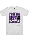 Main image for Keegan O'Connor Rally Mens White K-State Wildcats NIL Striped Player T Shirt
