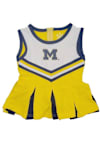 Main image for Baby Michigan Wolverines Yellow Little King Tackle Twill Cheer Set