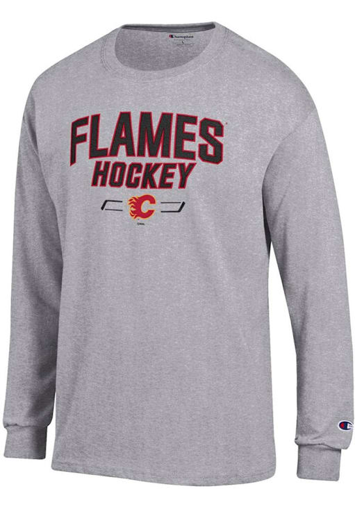 Champion Calgary Flames Arch Team Hockey Jersey Long Sleeve T