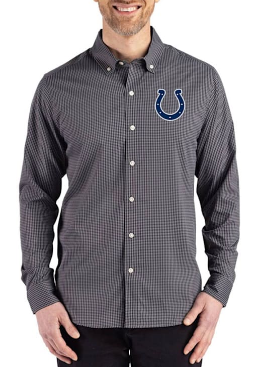 Cutter and Buck Indianapolis Colts Mens Black Skyline Long Sleeve Dress Shirt