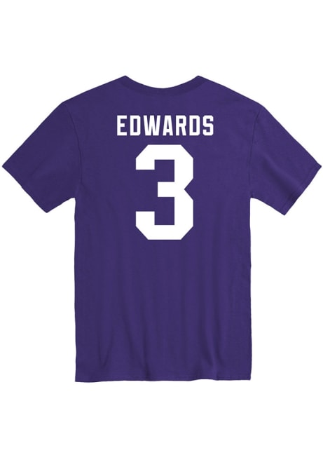 Dylan Edwards Rally Mens Purple K-State Wildcats Football Name and Number Player T Shirt