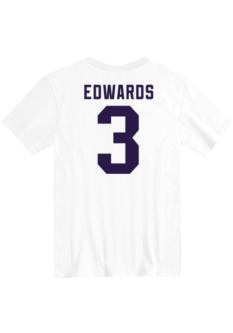 Dylan Edwards Rally Mens White K-State Wildcats Football Name and Number Player T Shirt