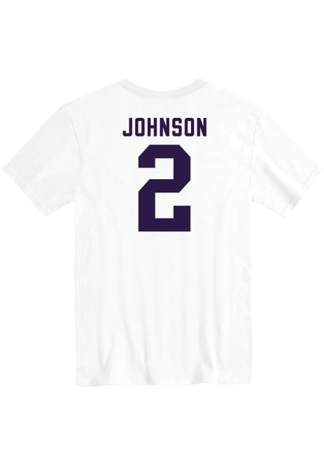 Avery Johnson Rally Mens White K-State Wildcats Football Name and Number Player T Shirt