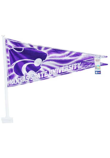 Purple K-State Wildcats Pennant Car Flag