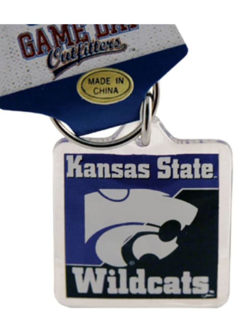 Purple K-State Wildcats Logo Keychain