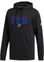 Kansas Jayhawks Adidas Fleece Hooded Sweatshirt - Black