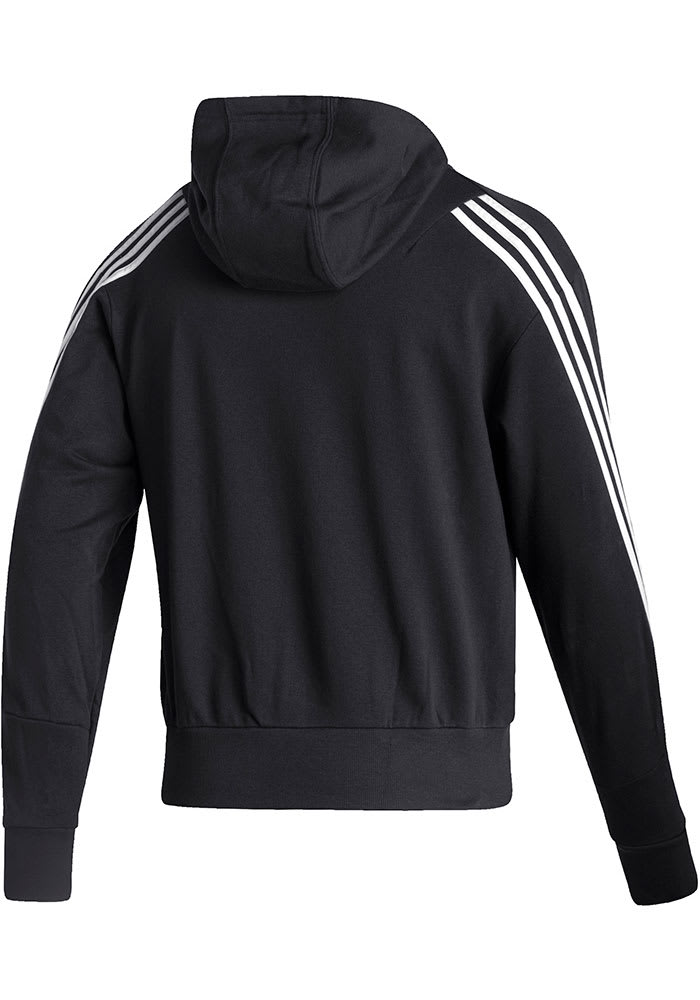 kk Adidas Kansas Jayhawks Mens BLACK Fashion Three Stripe Full