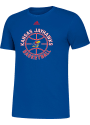 Kansas Jayhawks Adidas Amplifier Basketball T Shirt - Blue