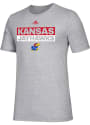 Kansas Jayhawks Adidas Amplifier T Shirt - Grey