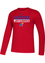 Kansas Jayhawks Adidas Amplifier Name T Shirt - Red