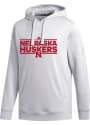Nebraska Cornhuskers Adidas Fleece Hooded Sweatshirt - White