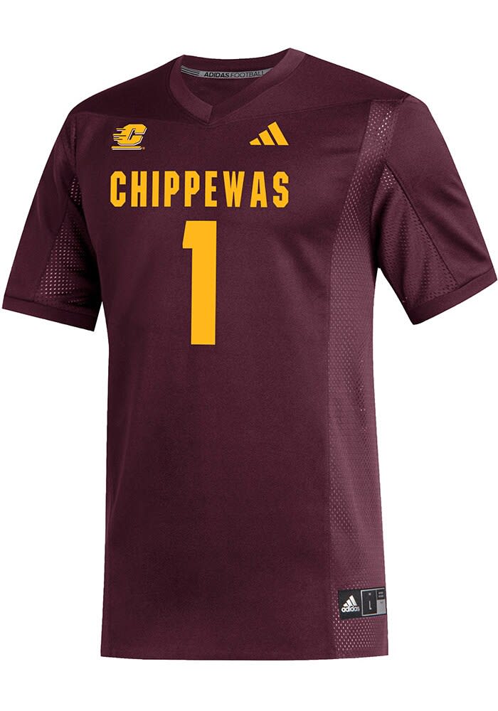 Adidas Central Michigan Chippewas MAROON Replica Jersey - 27230315
