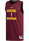 Main image for Mens Central Michigan Chippewas Maroon Adidas Replica Edition Style Basketball Jersey