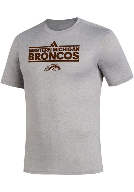 Western Michigan Broncos Grey Adidas Creator Dassler Short Sleeve T Shirt