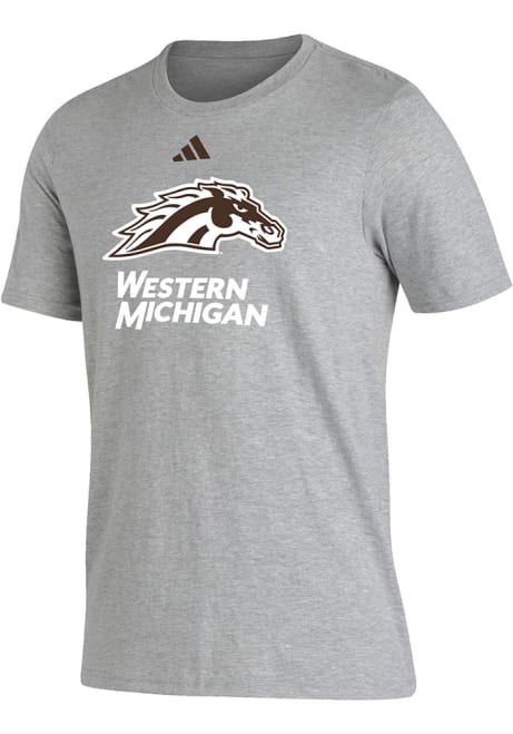 Western Michigan Broncos Grey Adidas Fresh Design Short Sleeve T Shirt