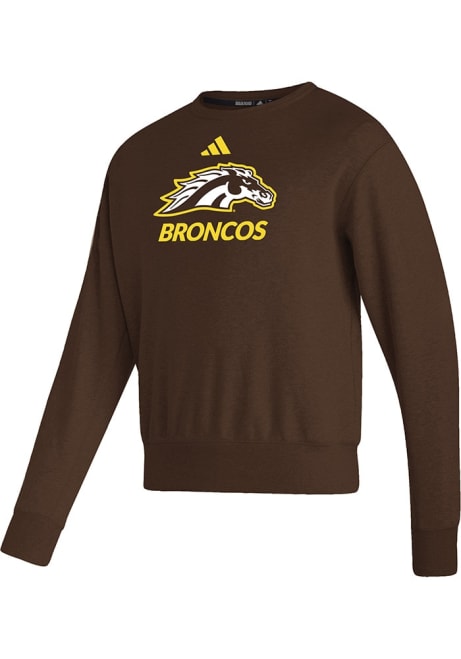 Mens Western Michigan Broncos Brown Adidas Vintage Crew Sweatshirt