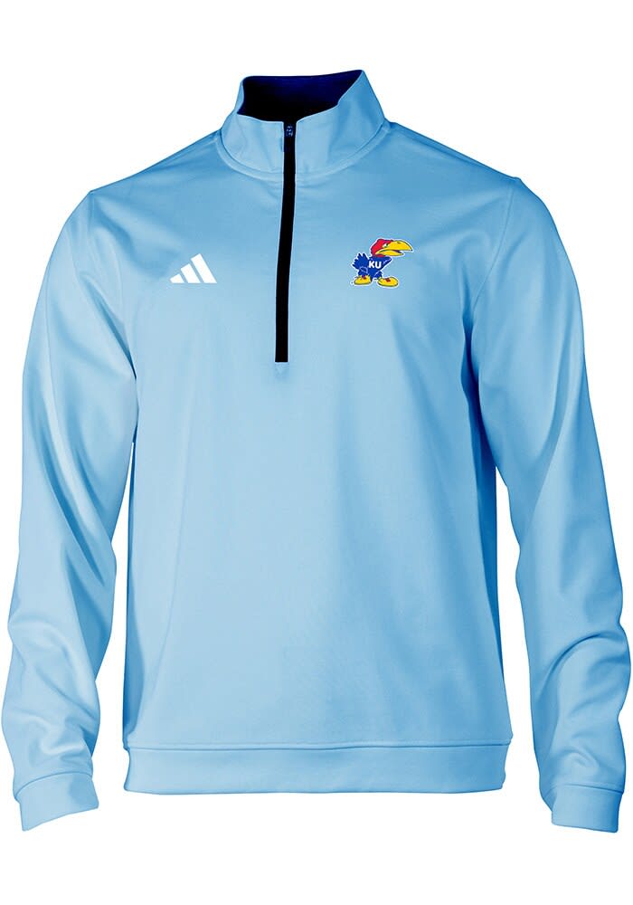 Ｋ Adidas Kansas Jayhawks Mens LIGHT BLUE 0 Elevated Pullover - 27230483