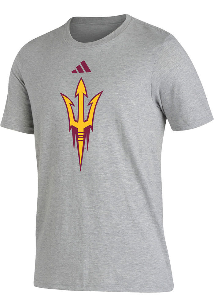 Adidas Arizona State Sun Devils GREY Team Logo Fresh Short Sleeve